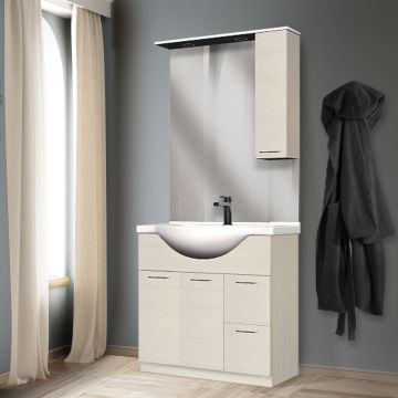 BAGNO COMPLETO MOD. CINZIA CM 80 OLMO BIANCO