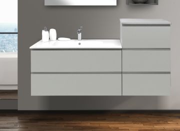 BASE BAGNO SOSPESA MOD. B-GO CM 145 GESSO 