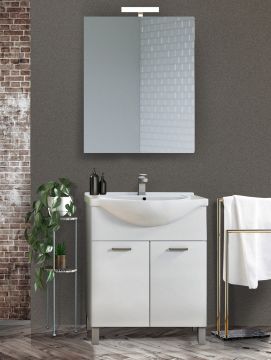 BAGNO SARA CM 75 IN BIANCO LUCIDO