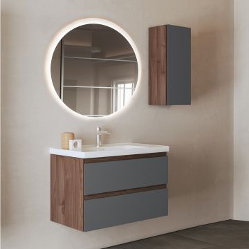 COMPOSIZIONE BAGNO MOD. GRACE NOCE E GRAFITE OPACO