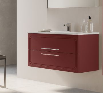 BASE BAGNO SOSPESA MOD. MAYA2 CM 81 RUGGINE OPACO CON SERIGRAFIA  