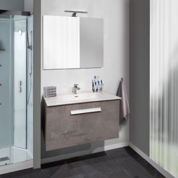 COMPOSIZIONE BAGNO MOD. AURA CEMENTO CHIARO