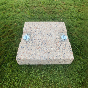 BASE PER OMBRELLONE CM 50X50 IN GRANIGLIA CON MANIGLIE