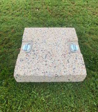 BASE PER OMBRELLONE CM 50X50 IN GRANIGLIA CON MANIGLIE