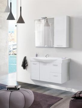 COMPOSIZIONE BAGNO IN LAMINATO OLMO BIANCO COMPOSIZIONE BAGNO IN LAMINATO OLMO BIANCO