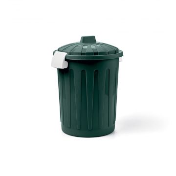 BIDONCINO CON COPERCHIO VERDE BOSCO 26X32CM 8LT