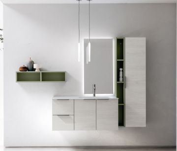 BAGNO COMPLETO MOD. B201 IGLOO E AGAVE OPACO 
