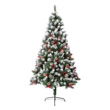 ALBERO DI NATALE INNEVATO BERRY H. 210CM  
