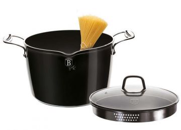 PENTOLA PASTA/RISO CON COPERCHIO 24CM BLACK ROYAL COLLECTION
