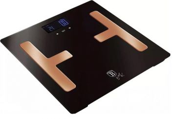 BILANCIA DIGITALE PER IL BAGNO MONACO 180KG NERO E ORO ROSA