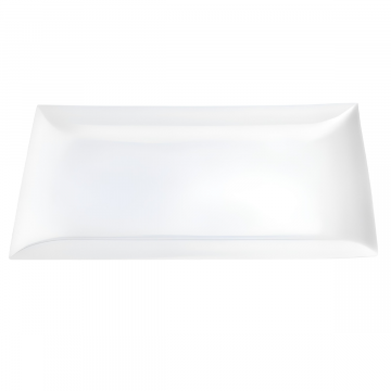 VASSOIO IN PORCELLANA LINEA CARLOTTA/RAMADA 23.5X15CM BIANCO 