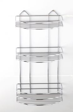 MENSOLA DA BAGNO 24X15X47CM 4MM 3 RIPIANI CROMO