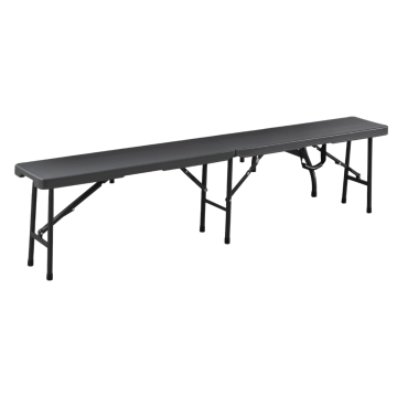 PANCA PIEGHEVOLE CM 180 IN METALLO E PLASTICA ANTRACITE 