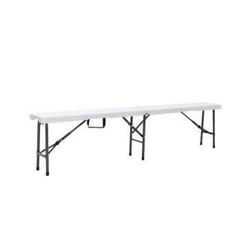 PANCA PIEGHEVOLE CM 180 IN METALLO E PLASTICA BIANCA