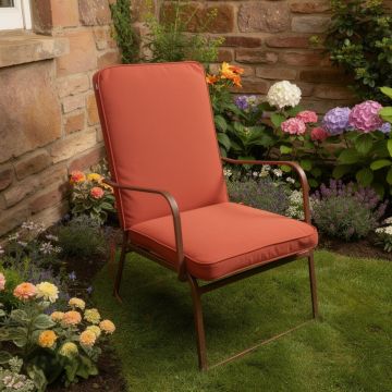 CUSCINO DA ESTERNO SCHIENALE BASSO CM 47X105 MATTONE