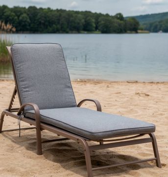 CUSCINO LETTINO DA ESTERNO CM 55X195 GRIGIO