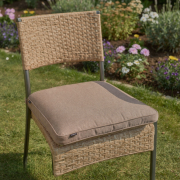 CUSCINO DA ESTERNO PER POLTRONA SALOTTINO CM 57X50 TORTORA