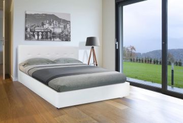 LETTO 160 MOD.FEDY C/CONT BIANCO LETTO 160 MOD.FEDY C/CONT BIANCO