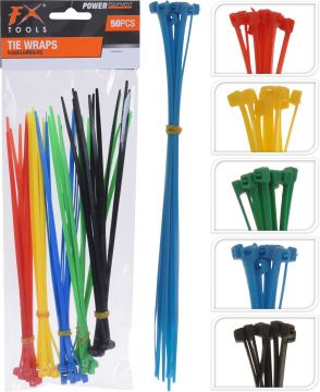 CONFEZIONE 50 FASCETTE 20CM X 3,6MM COLORI ASSORTITI
