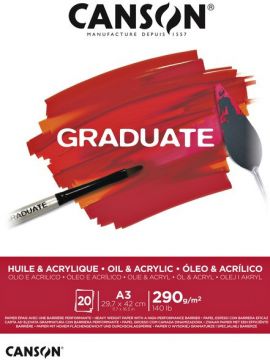 ALBUM GRADUATE OLIO E ACREILICO A3 20 FOGLI 290GR