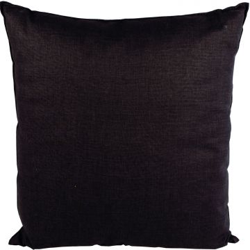 Fodera per cuscino in cotone e lino nero con fettuccia 40x40 cm STEFFEN