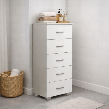 CASSETTIERA CM 40X44 H. 104 BIANCO LUCIDO