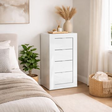 CASSETTIERA MOD. BASIC CM 41.5X35 H. 78 BIANCO LUCIDO