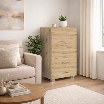 CASSETTIERA CM 60X44 H. 104 QUERCIA NATURALE