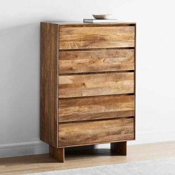 CASSETTIERA MOD. SON CM 80X40 H. 130 IN LEGNO DI MANGO