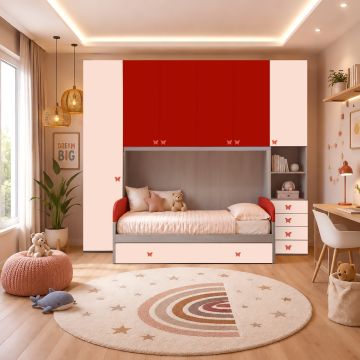 CAMERETTA GIESSEGI A PONTE MOD. JOB CENERE WOOD POMPEIANO E PRINCESS 