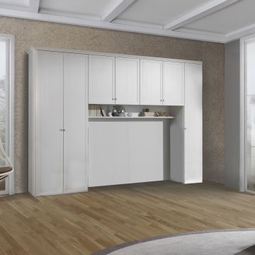 ARMADIO PONTE GINEVRA 350X60 H. 252 BIANCO FRASSINATO 