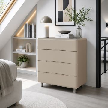 CASSETTIERA CM 80X41.5 H.90 IN MDF LACCATO CACHEMIRE