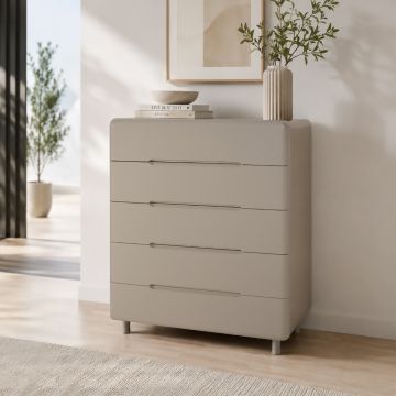 CASSETTIERA CM 80X41.5 H.110 IN MDF LACCATO CACHEMIRE