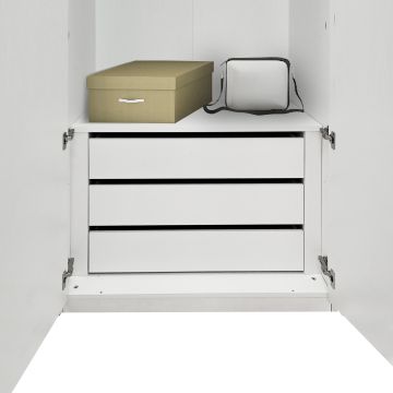 CASSETTIERA INTERNA 3 CASSETTI MOD. START CM 88.8X45 H. 61 BIANCO