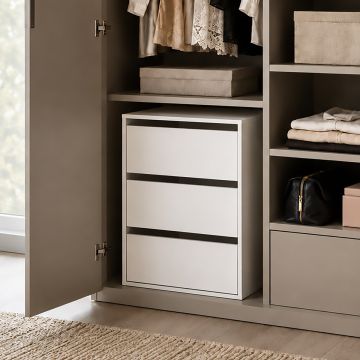 CASSETTIERA INTERNA 3 CASSETTI 51X39.9 H. 70.2 BIANCO OPACO