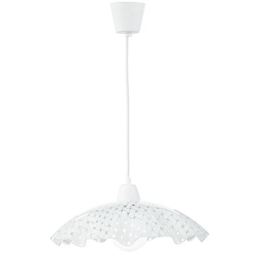 SOSPENSIONE CASHEMERE BIANCO/TRASPARENTE 42X120CM - 1XE27