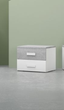 COMODINO MOD.MILA FRAS.BIANCO/CEMENTO 10226424