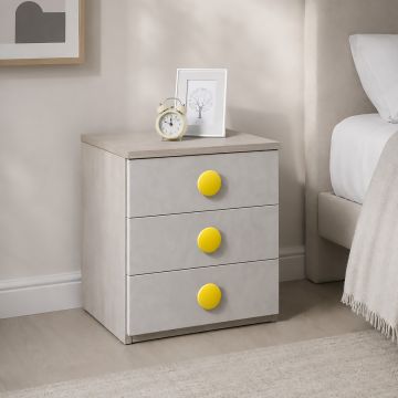 COMODINO MOD. FLY 46.4X42 H. 53.4 CENERE WOOD E CALCE