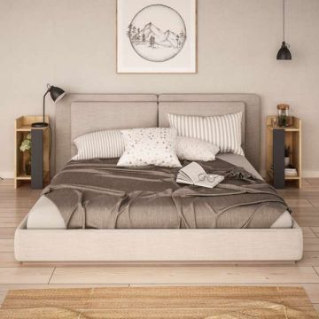 COPPIA COMODINI OAK CON PARTICOLARI ANTRACITE
