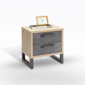 COMODINO MOD. LA FABBRICA CM 52X35 H.54 ROVERE ARTISAN E TADAO