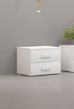 COMODINO PRIME BIANCO FRASSINATO