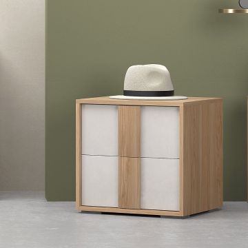 COMODINO MOD. SONNY CM 53X47 H.53 NOCE E SPATOLATO