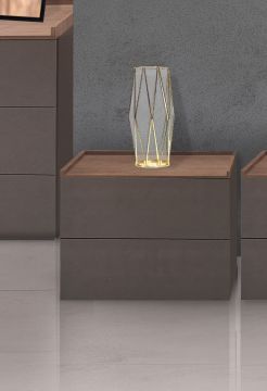 COMODINO TRAY BRONZO E MERCURE