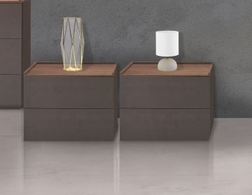 COPPIA COMODINI MOD. TRAY BRONZO/MERCURE 