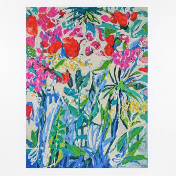 QUADRO TELA NATURA CON CORNICE BLU 105X140CM SP 5CM