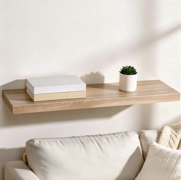 MENSOLA A MURO FIXY IN MDF CM 80X23.5 ROVERE NATURALE MENSOLA A MURO FIXY IN MDF CM 80X23.5 ROVERE NATURALE