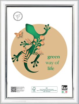 CORNICE HARING IN LEGNO E CRILEX ARGENTO 30X40CM