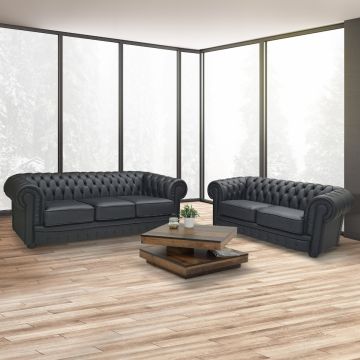 COPPIA DIVANI MOD. CHESTER IN ECOPELLE