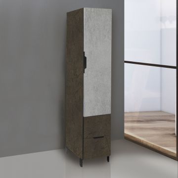 COLONNA BAGNO MOD. B201 CM 35X37 H. 185 COLORE BETON E GLAUCO