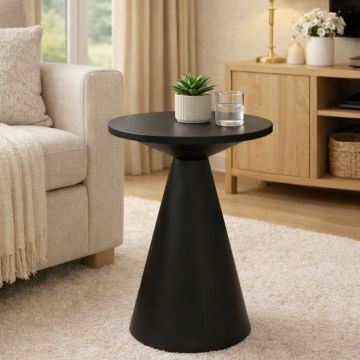 TAVOLINO IN METALLO NERO CM 40X55